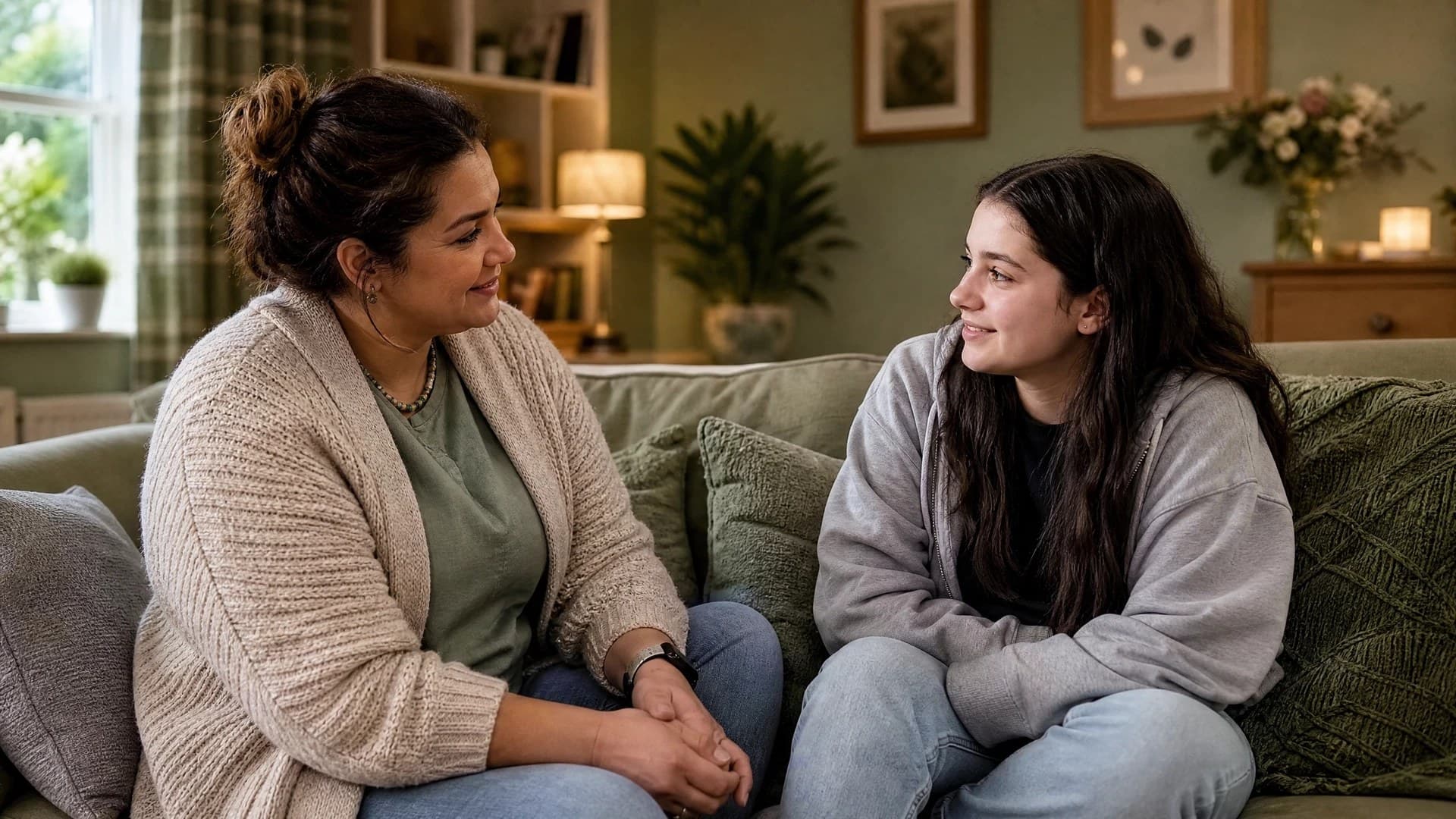 A caring adult supporting a young person in a residential children's home