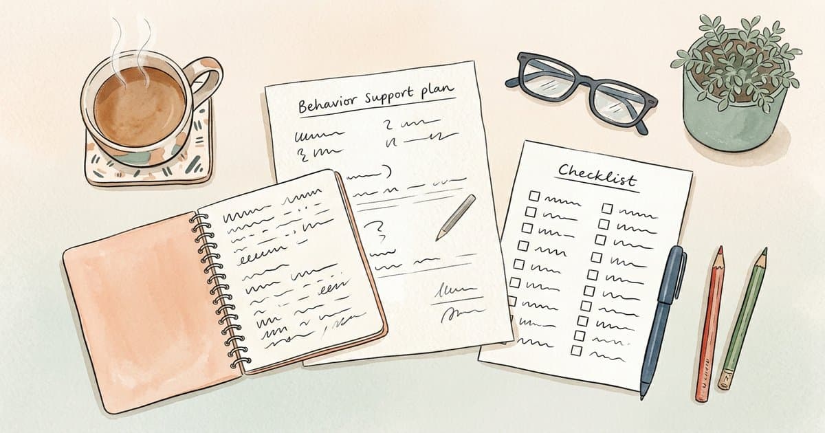 Watercolour illustration for A practical guide to behaviour support planning for schools settings