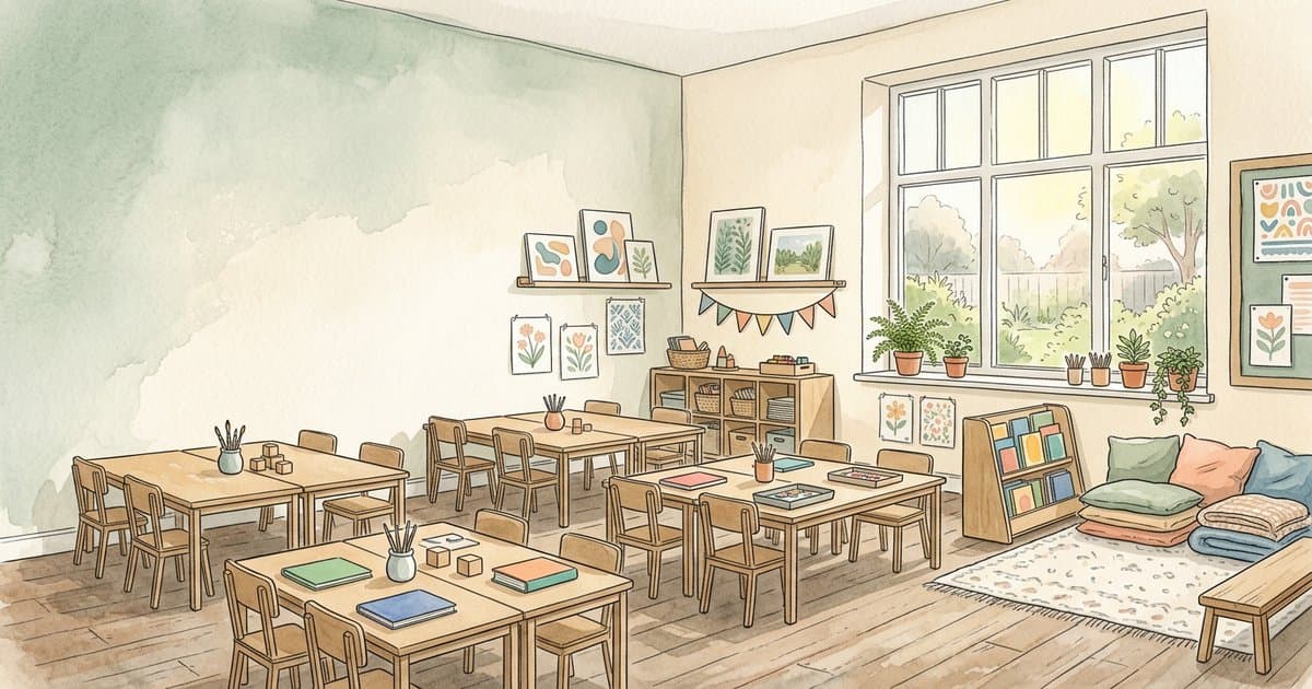 Watercolour illustration for What good trauma-informed schools training looks like in UK schools